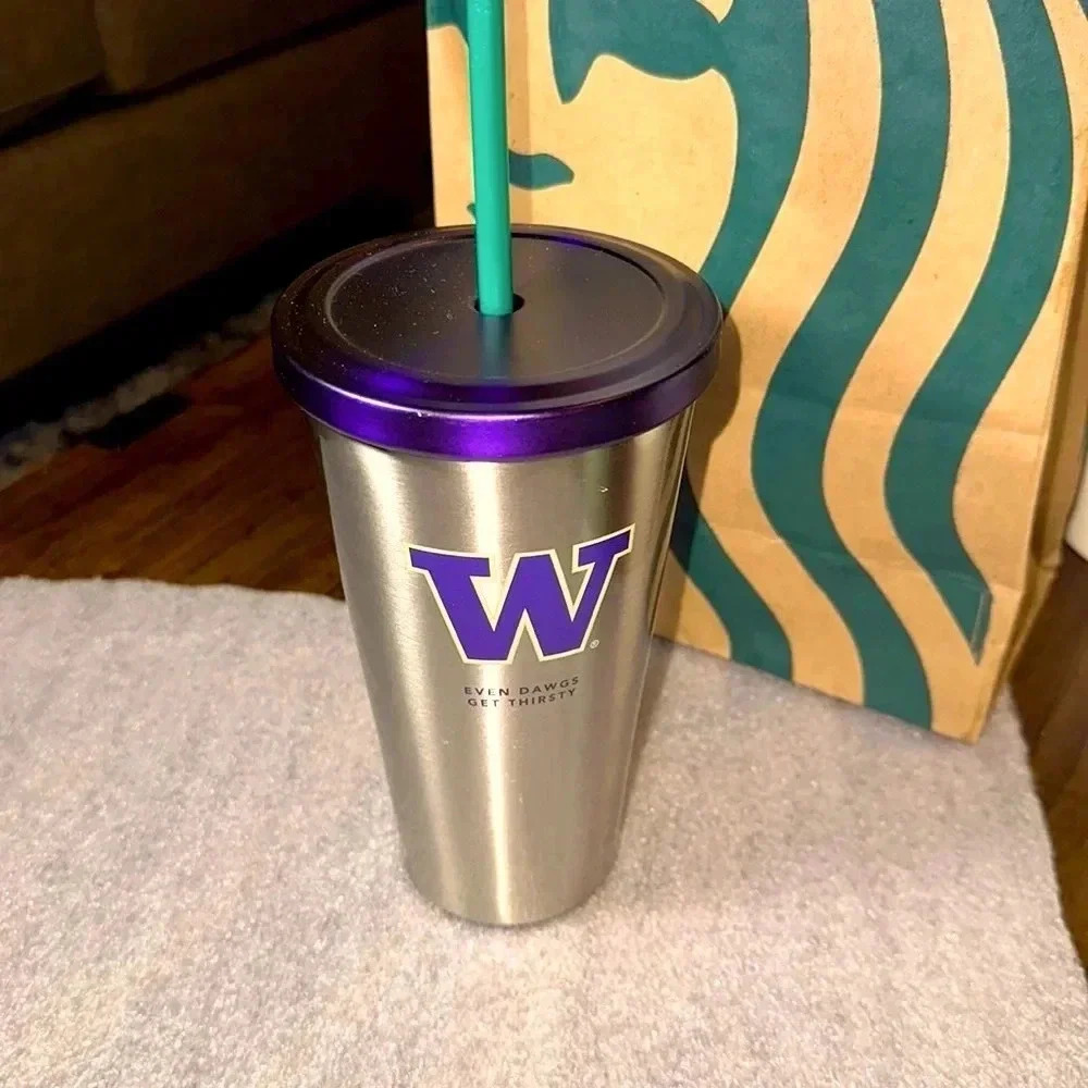 Starbucks Coffee University of Washington Dawgs Stainless Steel Tumbler 16oz Cup